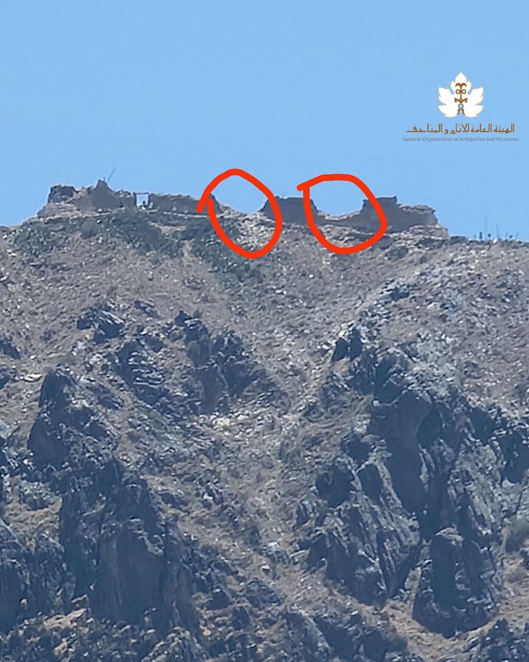 العدوان الأمريكي يستهدف قلعة "القشلة" التاريخية بجبل نقم – صنعاء